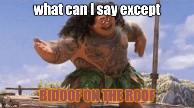 What Can I Say Except X? | what can I say except BIDOOF ON THE ROOF | image tagged in what can i say except x | made w/ Imgflip meme maker