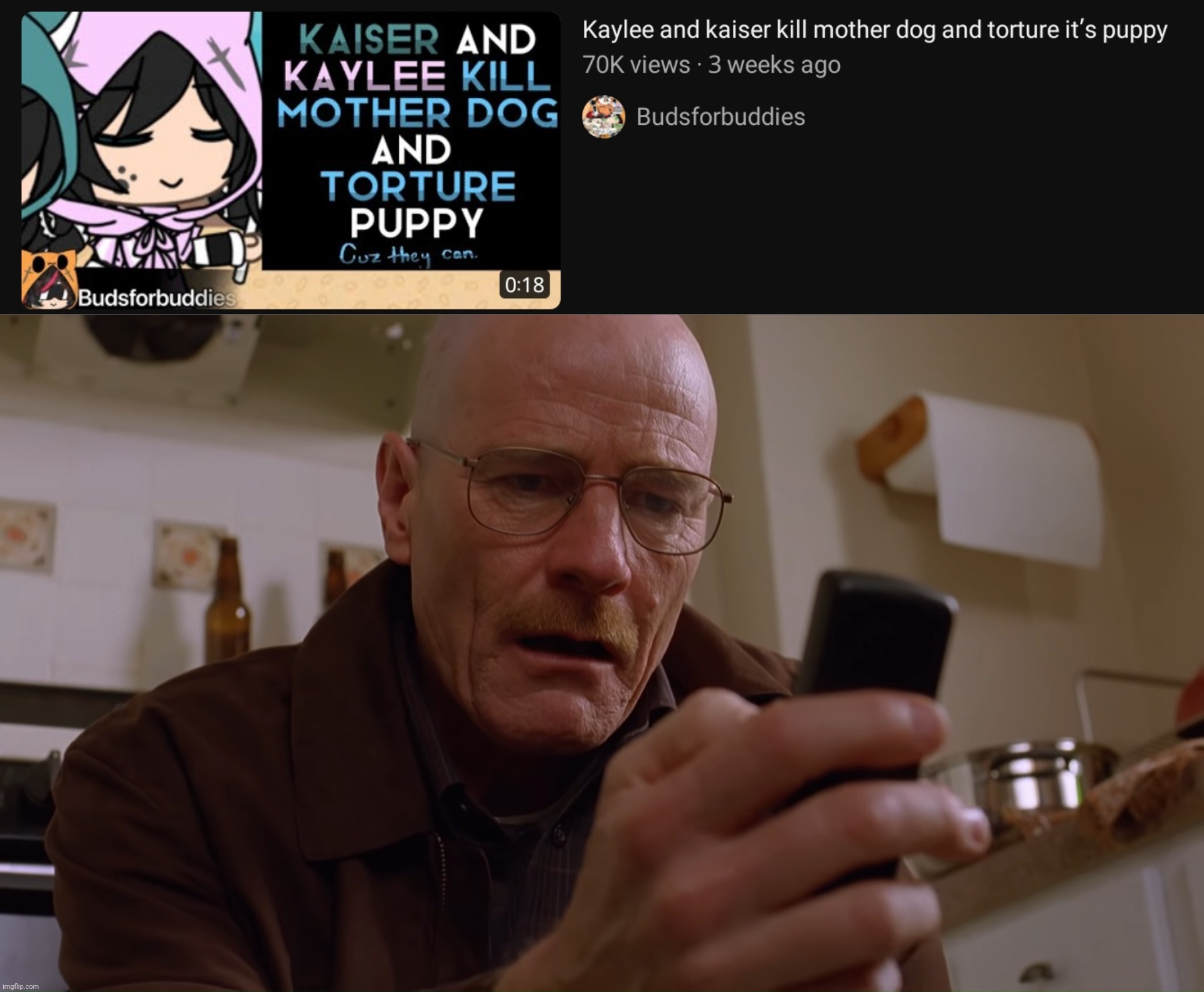 Man what is this dumbass excuse of a video | image tagged in walter white on his phone | made w/ Imgflip meme maker