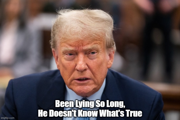 Been Lying So Long, He Doesn't Know What's True | Been Lying So Long, He Doesn't Know What's True | image tagged in trump,liar,falsehood,prince of darkness | made w/ Imgflip meme maker
