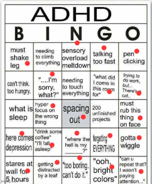 Triple bingo | image tagged in adhd bingo | made w/ Imgflip meme maker