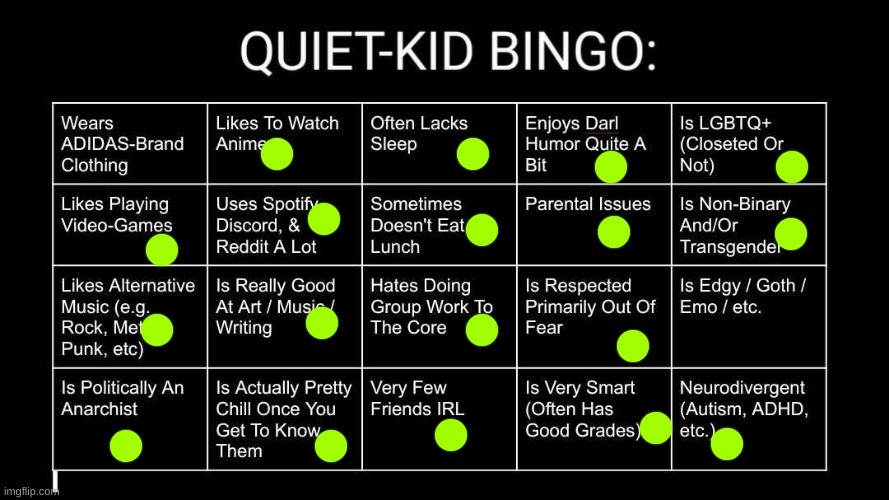 triple bingo go weeeee | image tagged in quiet kid bingo | made w/ Imgflip meme maker