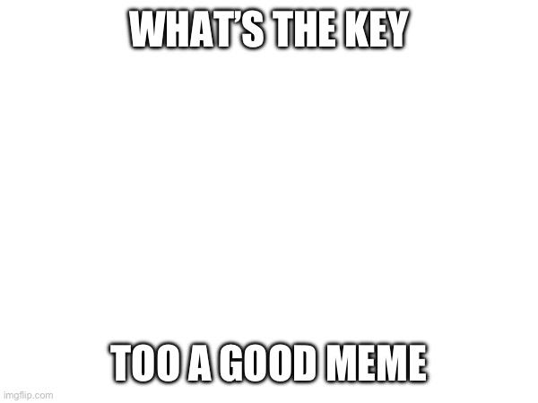 Please | WHAT’S THE KEY; TOO A GOOD MEME | image tagged in iceu | made w/ Imgflip meme maker