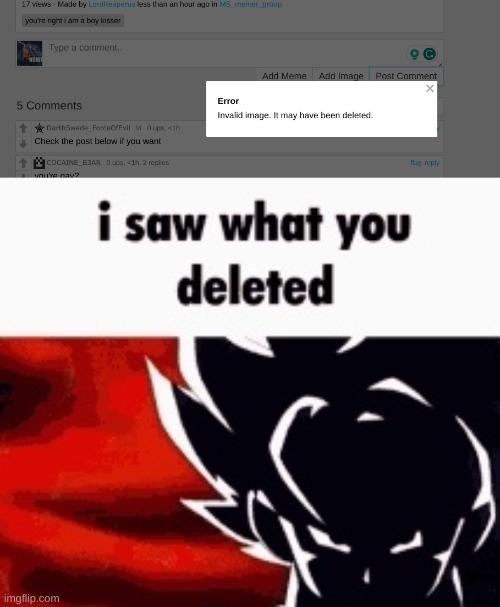 I saw what you deleted Blank Meme Template