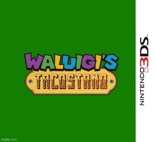 waluigi's taco stand on 3ds | image tagged in 3ds blank template,waluigi,fake | made w/ Imgflip meme maker