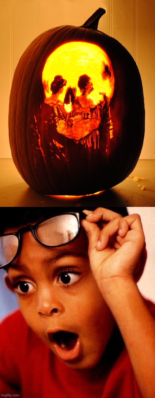 Pumpkin illusion Blank Meme Template