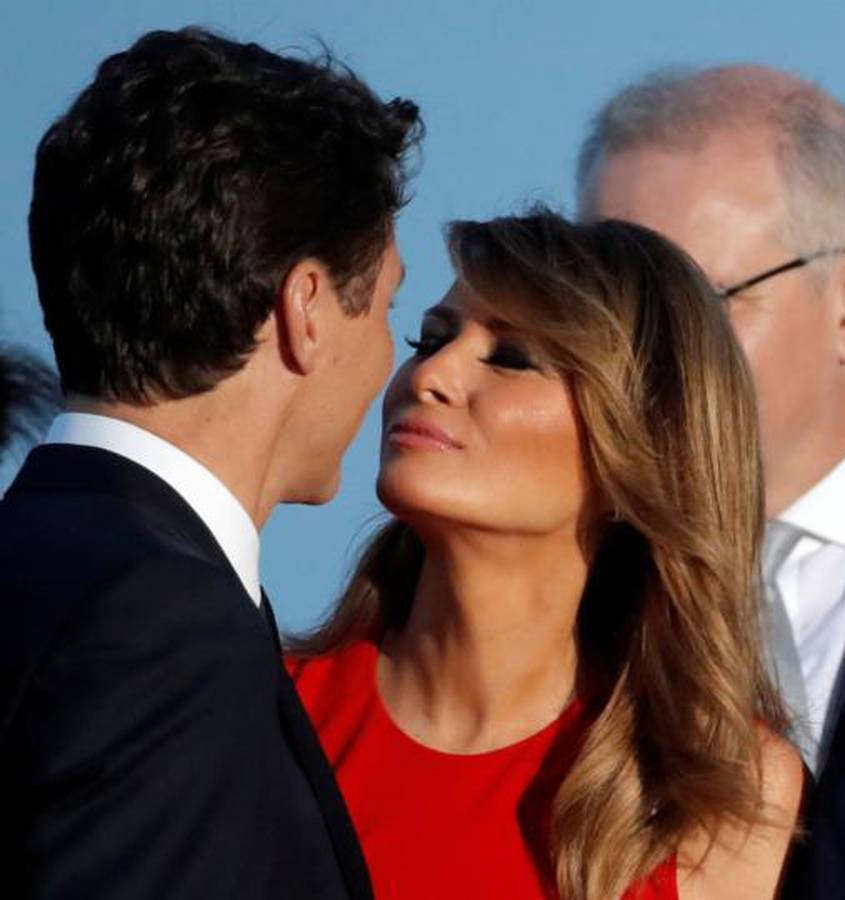 Melania Trump Justin Trudeau G7 JPP Blank Meme Template