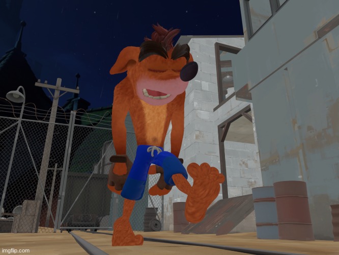 Crash Bandicoot Sleepwalking | image tagged in crash bandicoot sleepwalking | made w/ Imgflip meme maker