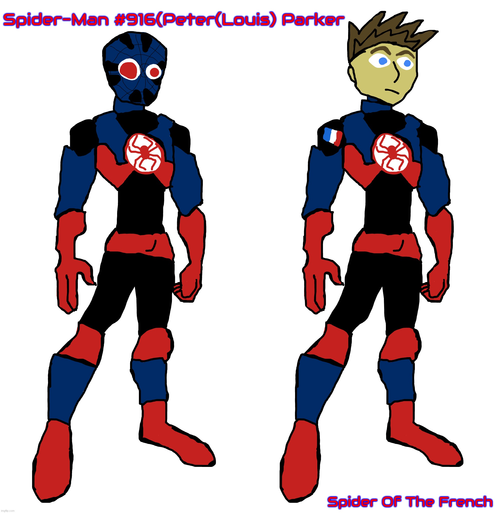 A Counter To Mepios(batim:you mean Mepishit?)(Red: Tomato tomato, same shit) | Spider-Man #916(Peter(Louis) Parker; Spider Of The French | image tagged in spider-man 916 unmasked | made w/ Imgflip meme maker