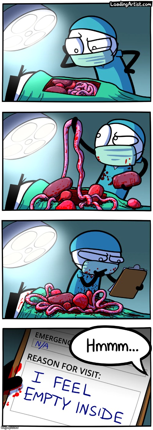 Well now he is empty inside- | image tagged in loading,artist,empty | made w/ Imgflip meme maker