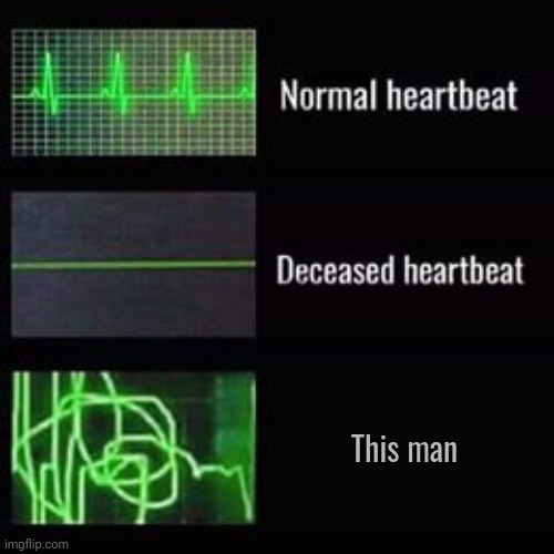 Heartbeat Rate (Perfect) | This man | image tagged in heartbeat rate perfect | made w/ Imgflip meme maker