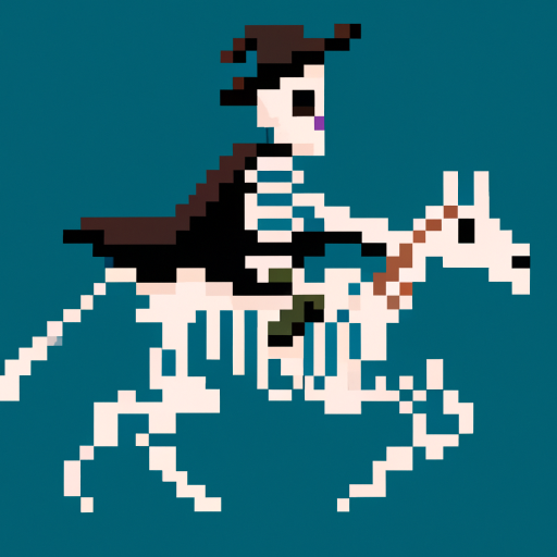 Skeleton riding a horse Blank Meme Template