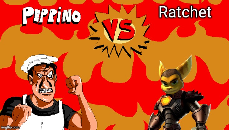 Peppino vs ratchet | Ratchet | image tagged in peppino vs blank,ratchet,gladiator,ps2 | made w/ Imgflip meme maker