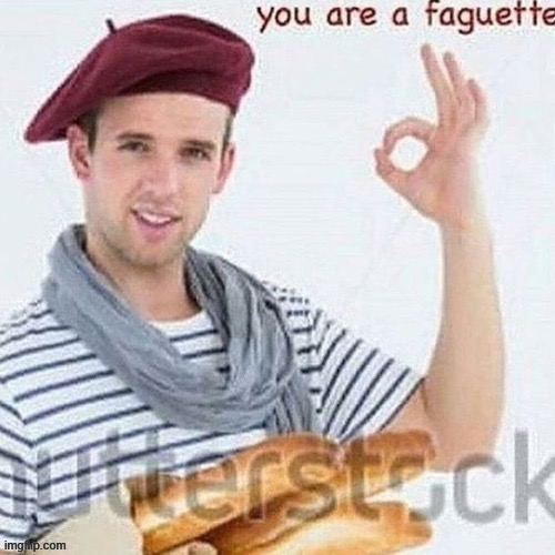 faguette | image tagged in faguette | made w/ Imgflip meme maker