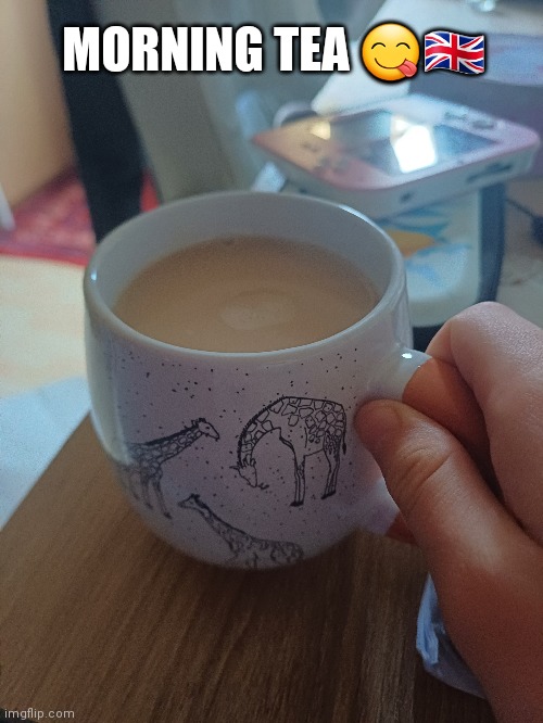 You ain't bri'ish till you've had biscuit-flavoured tea in the morning | MORNING TEA 😋🇬🇧 | image tagged in british | made w/ Imgflip meme maker