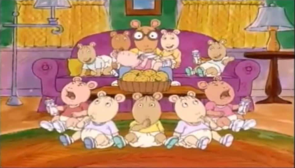 High Quality Arthur and the 10 Babies Blank Meme Template