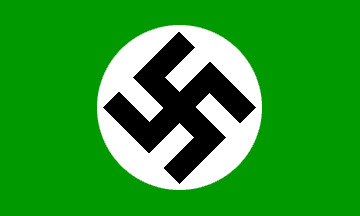 High Quality Green National Socialist Flag Blank Meme Template