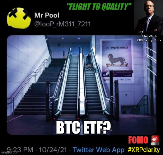 HOW 2 SUPERNOVA CRYPTOCURRENCY? Institutional FOMO Alert: #XRP589 | "FLIGHT TO QUALITY"; BlackRock CEO Larry Fink; XRP; BTC ETF? FOMO 🚨; Mr Pool @looP_rM311_7211; #XRPclarity | image tagged in xrp supernova,cryptocurrency,wealth,bitcoin,ripple,xrp | made w/ Imgflip meme maker