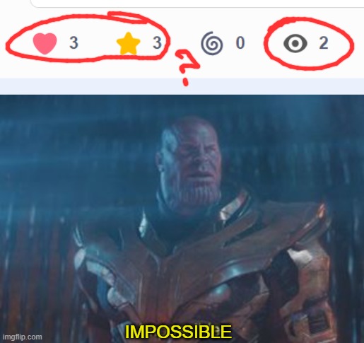 what | IMPOSSIBLE | image tagged in thanos impossible | made w/ Imgflip meme maker