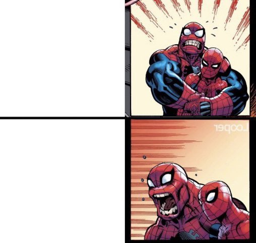 Spider-Man and Rek-Rap cheering Blank Meme Template