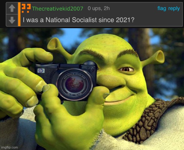 image tagged in tck exposed,shrek camera | made w/ Imgflip meme maker