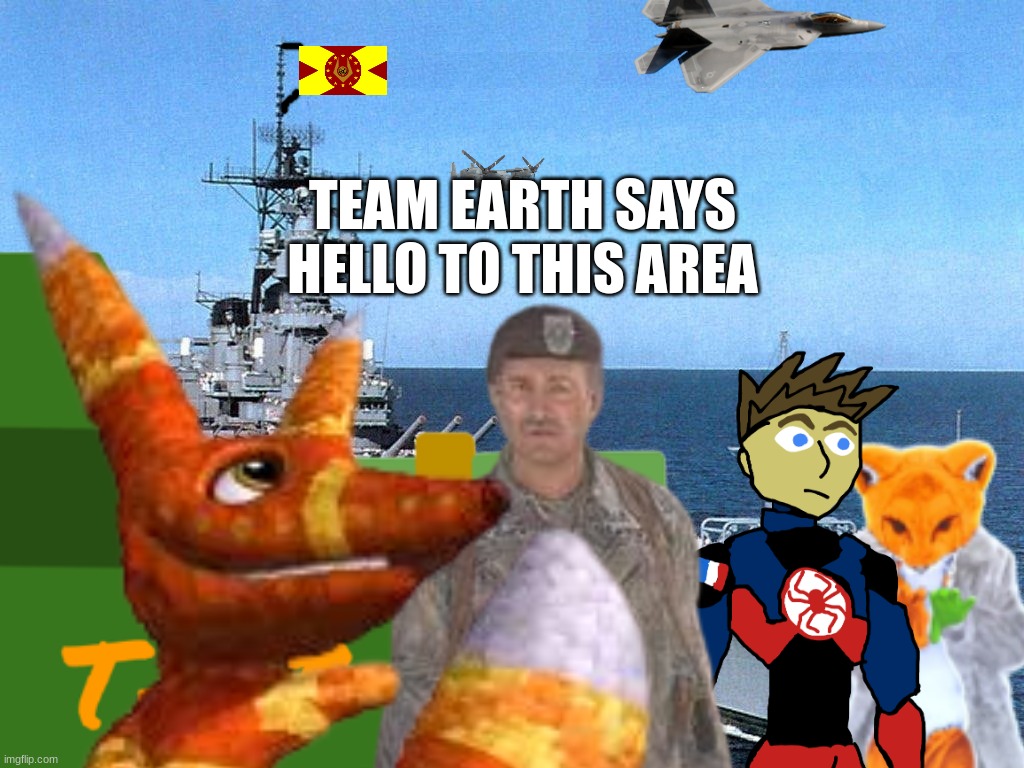 High Quality Team Earth Says Hello Blank Meme Template