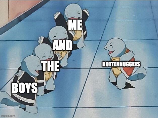 squirtle squad | ME AND THE BOYS ROTTENNUGGETS | image tagged in squirtle squad | made w/ Imgflip meme maker