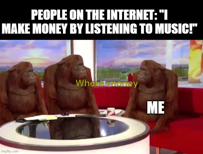 monkey listening to music - Imgflip