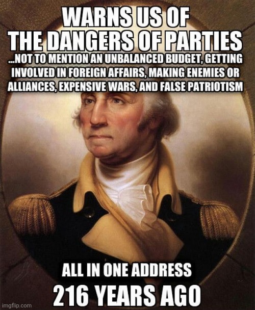 Sorry George , we screwed it all up | image tagged in george washington,choose wisely,well yes but actually no,task failed successfully,politicians suck,elitist scum | made w/ Imgflip meme maker