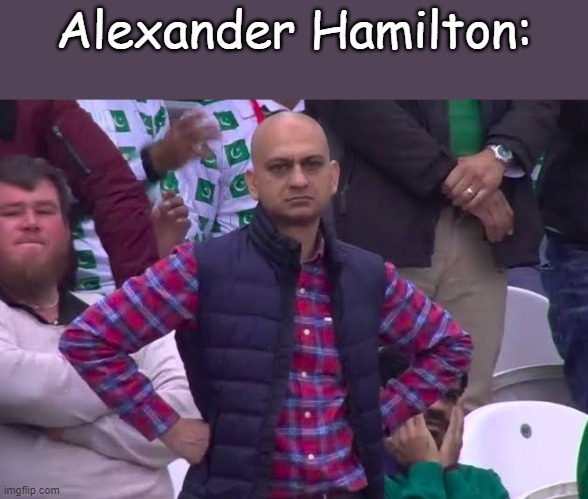 Disappointed Man | Alexander Hamilton: | image tagged in disappointed man | made w/ Imgflip meme maker