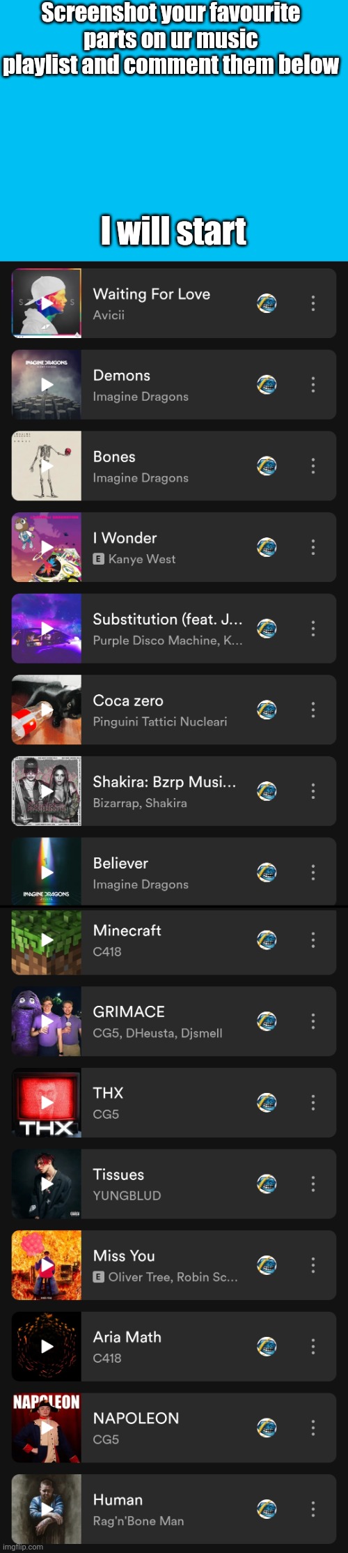 DO IT | Screenshot your favourite parts on ur music playlist and comment them below; I will start | image tagged in just do it,spotify,music,chain,comments | made w/ Imgflip meme maker