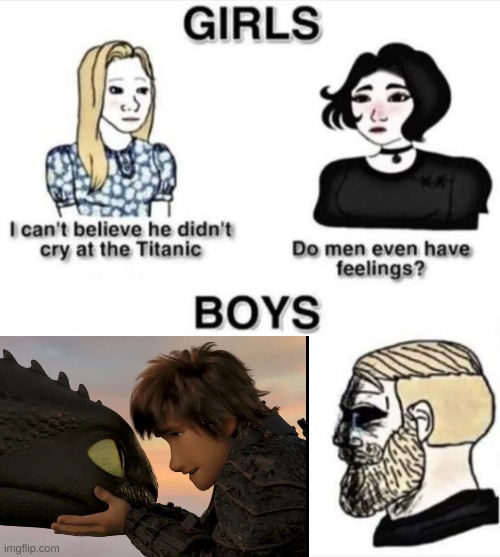 your not a real fan if you didn't start crying | image tagged in do men even have feelings,how to train your dragon | made w/ Imgflip meme maker