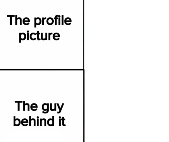 the profile picture and the guy behind it Blank Meme Template