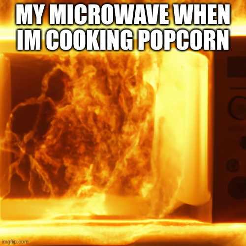 /? | MY MICROWAVE WHEN IM COOKING POPCORN | image tagged in l | made w/ Imgflip meme maker