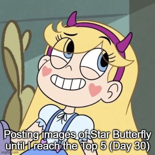 Day 30 | Posting images of Star Butterfly until I reach the Top 5 (Day 30) | made w/ Imgflip meme maker