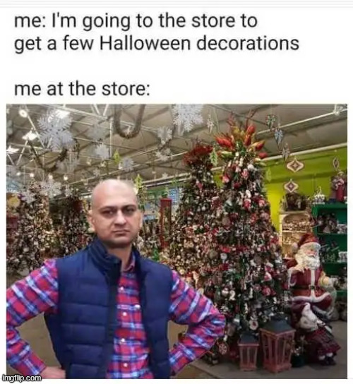Don't you hate it when you miss the holiday in the stores before the holiday occurs? | image tagged in christmas before halloween,halloween,gone | made w/ Imgflip meme maker