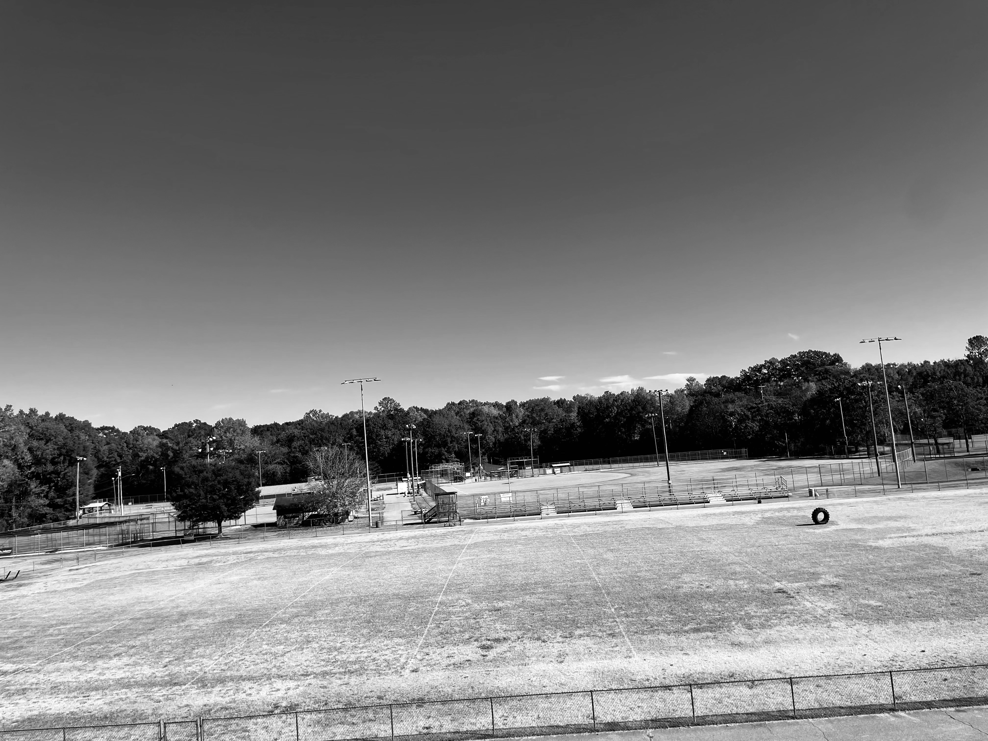 Ball field | image tagged in ball field,photos,photography,black and white | made w/ Imgflip meme maker