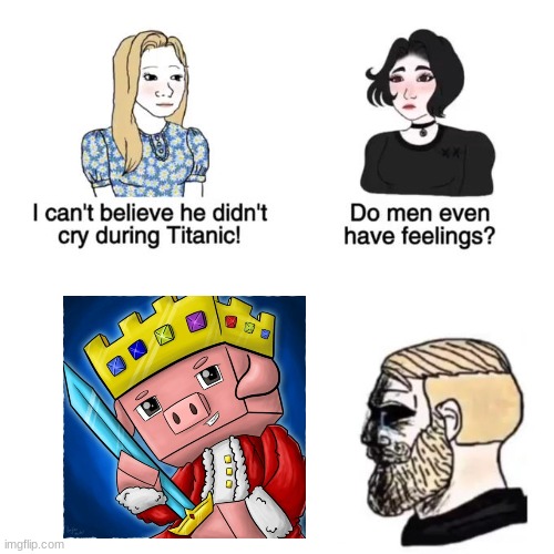 I cant believe he didnt cry | image tagged in i cant believe he didnt cry,technoblade | made w/ Imgflip meme maker