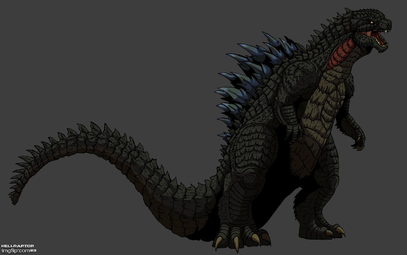 Godzilla (Art by HellraptorStudios) | made w/ Imgflip meme maker