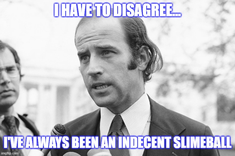 I HAVE TO DISAGREE... I'VE ALWAYS BEEN AN INDECENT SLIMEBALL | made w/ Imgflip meme maker