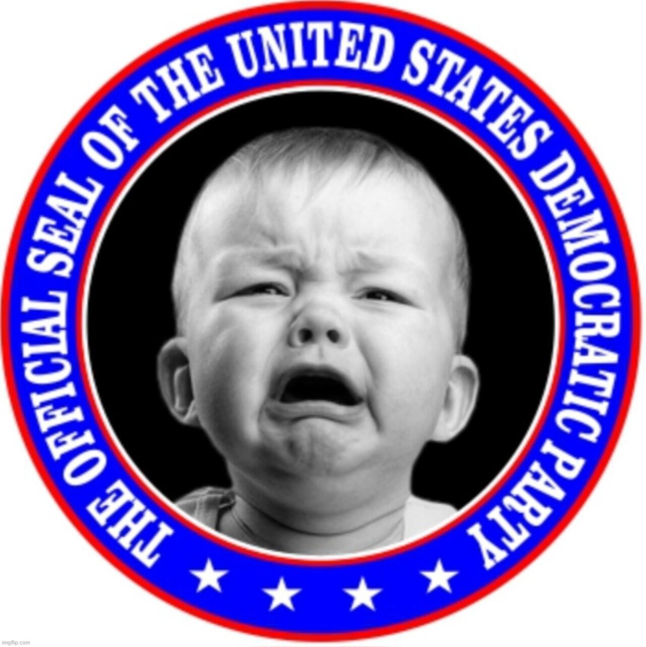 Official Seal of the U.S. Democratic Party | image tagged in democratic party,democratic socialism,triggered,triggered liberal,triggered feminist,sjw triggered | made w/ Imgflip meme maker