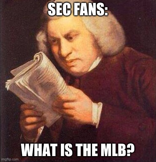 What did I just read? | SEC FANS: WHAT IS THE MLB? | image tagged in what did i just read | made w/ Imgflip meme maker