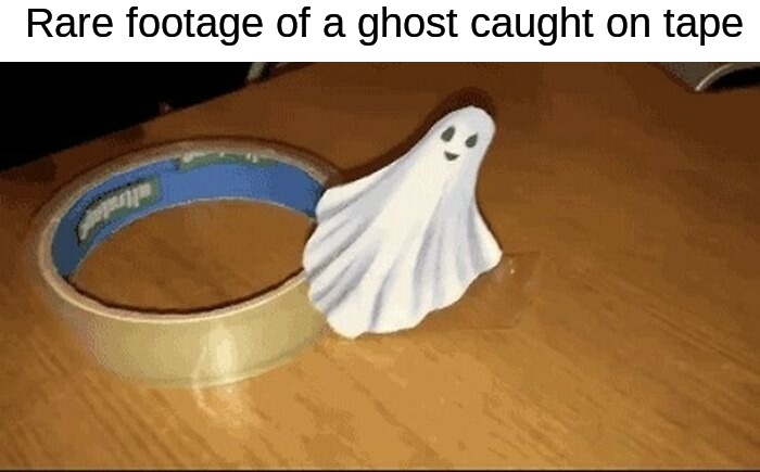 What a rare sighting | Rare footage of a ghost caught on tape | image tagged in memes,funny,halloween,spooky month,ghost,funny memes | made w/ Imgflip meme maker
