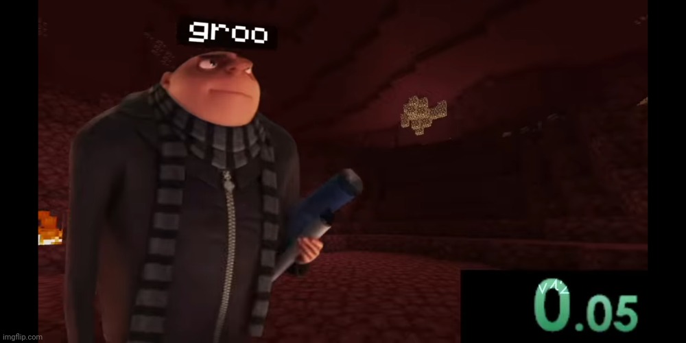 Grip visits da nether | image tagged in nether,gru,minecraft,speedrun | made w/ Imgflip meme maker