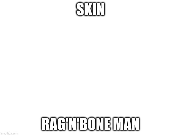 SKIN; RAG'N'BONE MAN | image tagged in human | made w/ Imgflip meme maker