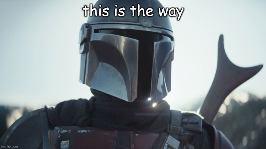 The Mandalorian. | this is the way | image tagged in the mandalorian | made w/ Imgflip meme maker