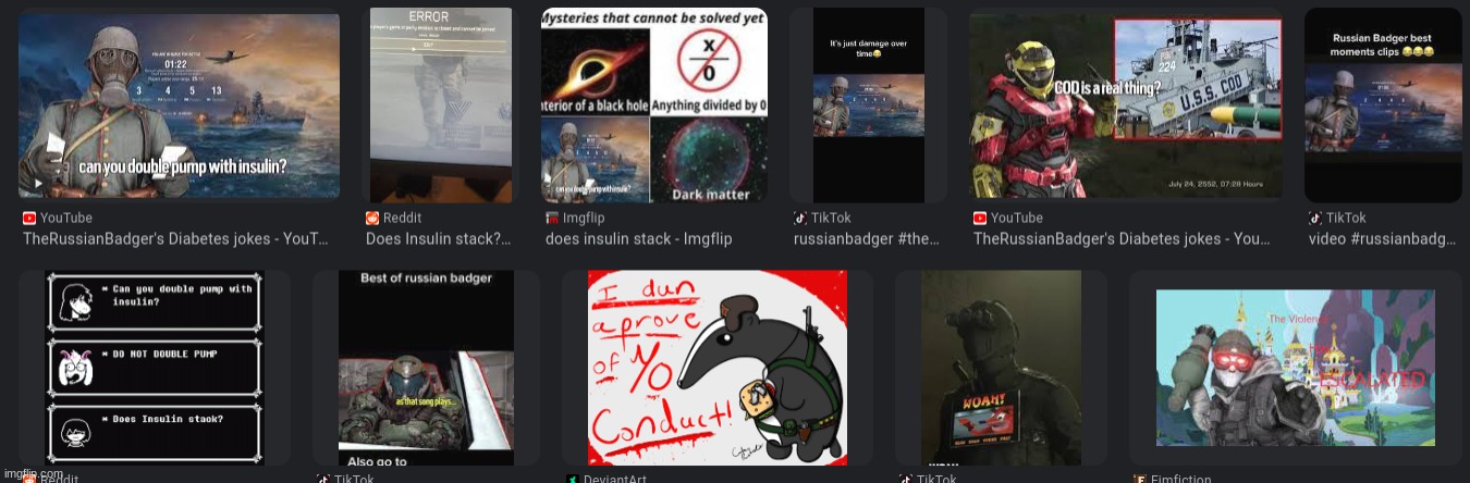 holy shit, im on google. just search up "russian badger does insulin stack" | made w/ Imgflip meme maker