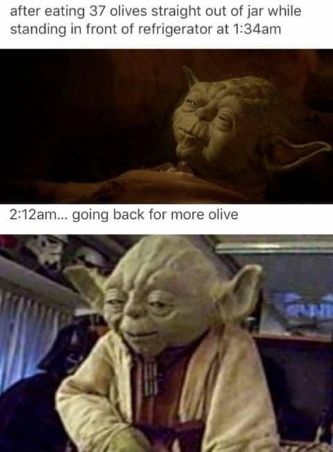 Yoda going back for more Blank Meme Template