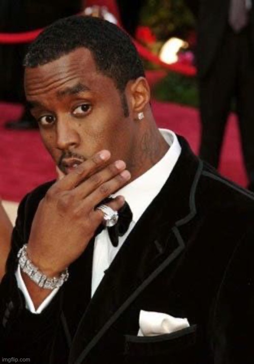 Puff Daddy stroking chin | image tagged in puff daddy stroking chin | made w/ Imgflip meme maker