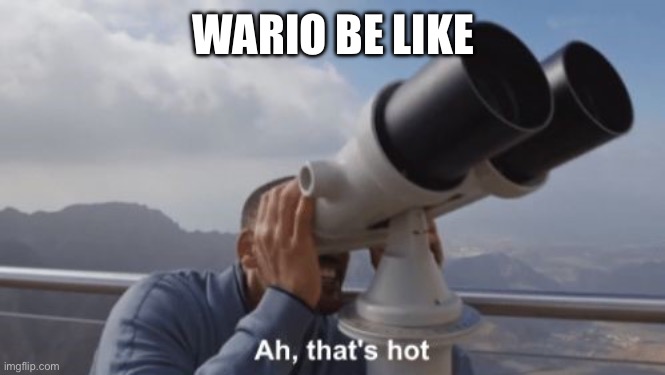 Ah, that's hot | WARIO BE LIKE | image tagged in ah that's hot | made w/ Imgflip meme maker