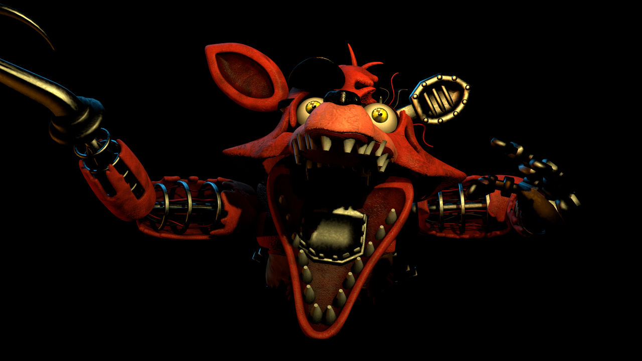 High Quality Withered Foxy Jumpscare Blank Meme Template